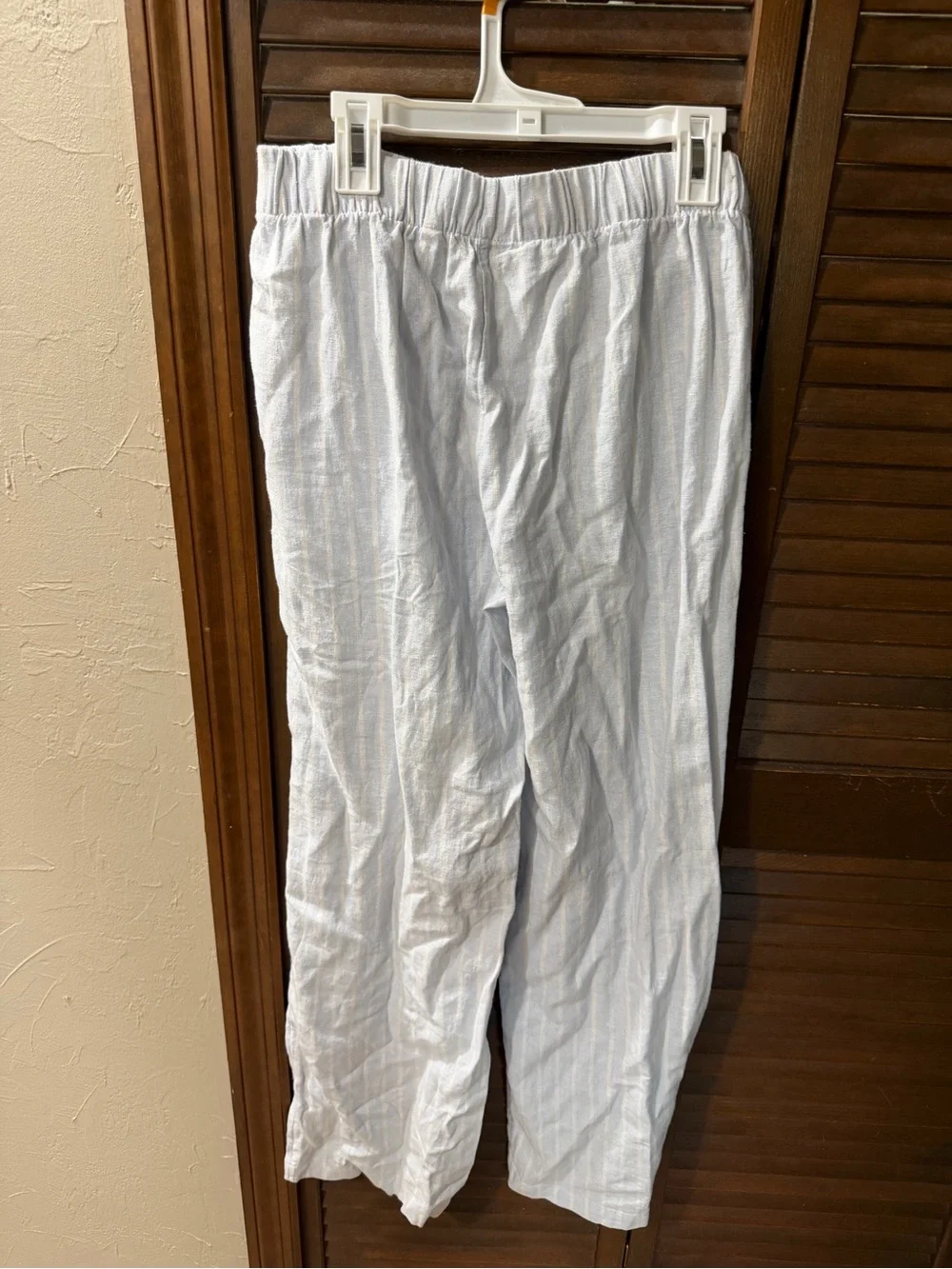 ARITZIA Light Blue Stripe Linen Blend Pants - NWT Size XS
